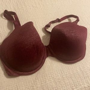 Heathered maroon lifting underwire bra / 36DD